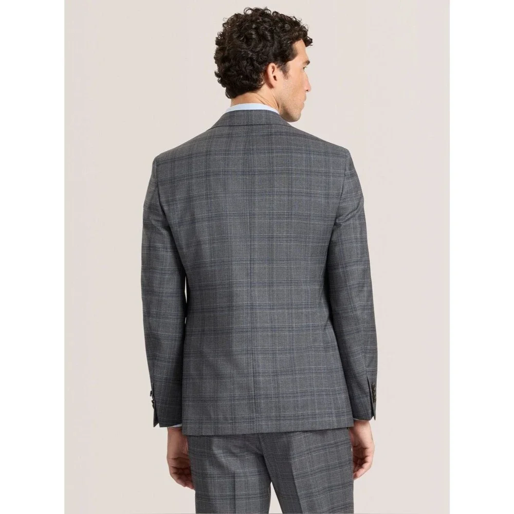 Ted Baker London Endurance Wright-Plaid Suit Jacket | Gray | Size 40L
